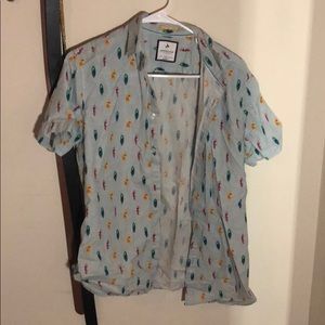 Denim & Flower Slim Fit Short Sleeve Button Down